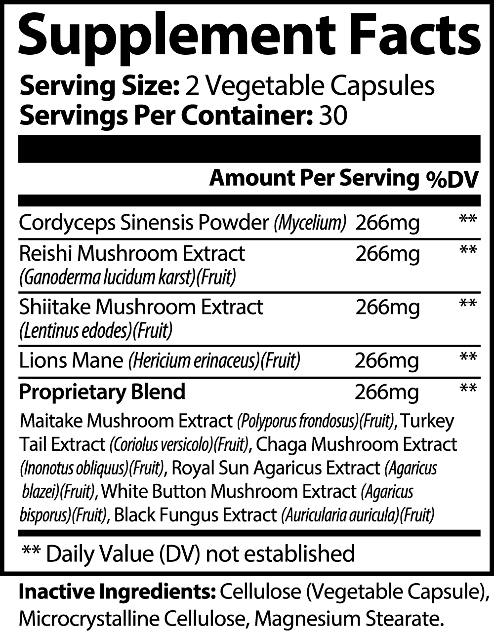 Mushroom Complex 10 X - Bordin Health™ Store